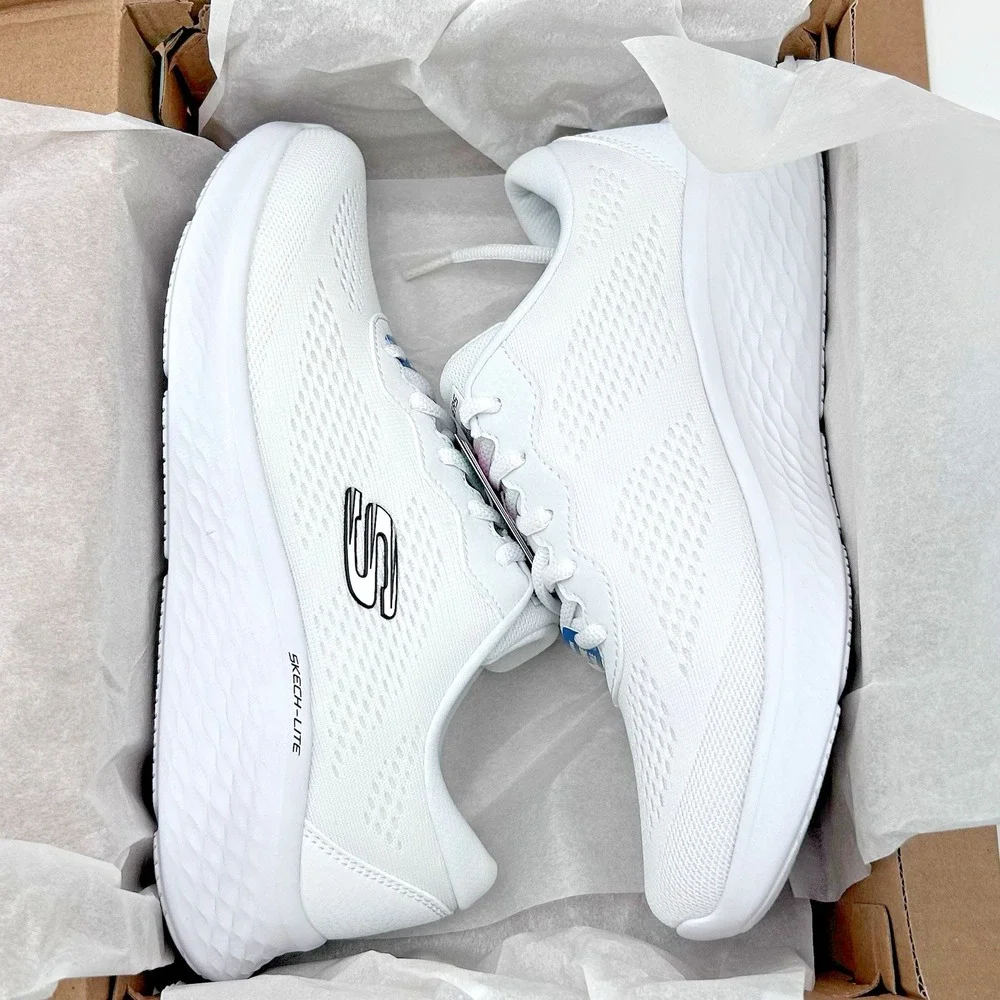 Skechers Skech-Lite Pro Women's Vegan Sneaker Size 8.5 White Memory Foam Insole